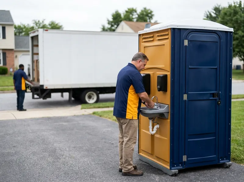 Deluxe Porta Potty Rental with Sink in Baltimore, MD